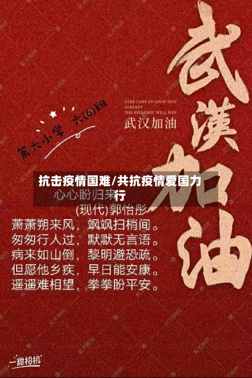 抗击疫情国难/共抗疫情爱国力行