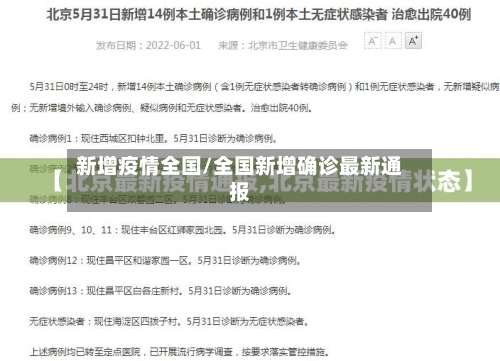 新增疫情全国/全国新增确诊最新通报-第2张图片